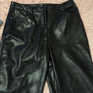 7 for all mankind faux leather straight leg pants womens size medium
